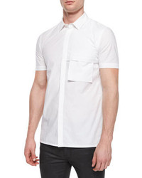 Helmut Lang Short Sleeve Woven Shirt White