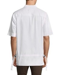Helmut Lang Short Sleeve Zip Front Shirt