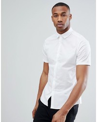 ASOS DESIGN Slim Shirt With Stretch In White