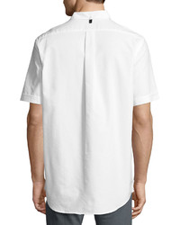 rag & bone Smith Short Sleeve Classic Fit Shirt White