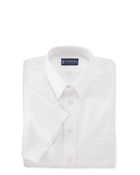 Stafford Easy Care Short Sleeve Oxford Dress Shirt White