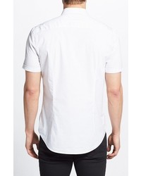 John Varvatos Star Usa Slim Fit Short Sleeve Stripe Sport Shirt