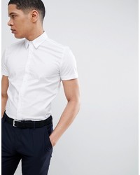 Antony Morato Stretch Short Sleeve Shirt In White
