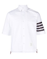 Thom Browne Stripe Detail Short Sleeved Shirt
