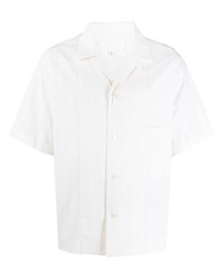 Maison Margiela Striped Embroidery Short Sleeve Shirt