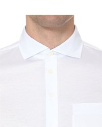 Hugo Boss Striped Mercerised Cotton Polo Shirt