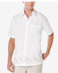Cubavera Textured Band Short Sleeve Shirt