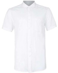 Topman White Seersucker Short Sleeve Casual Shirt