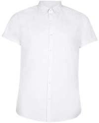 Topman White Short Sleeve Smart Shirt