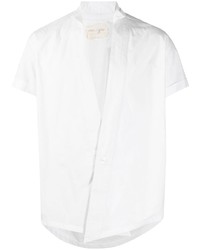 Greg Lauren V Neck Short Sleeve Cotton Shirt