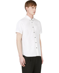 Marc by Marc Jacobs White Black Buttoned Logo Shirt