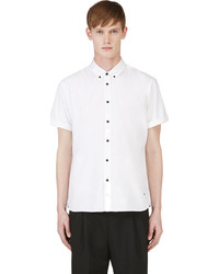 Marc by Marc Jacobs White Black Buttoned Logo Shirt