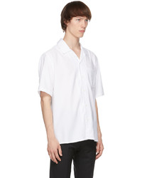 AMI Alexandre Mattiussi White Camp Collar Ami Short Sleeve Shirt