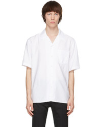 AMI Alexandre Mattiussi White Camp Collar Ami Short Sleeve Shirt