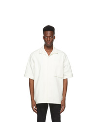 Solid Homme White Camp Short Sleeve Shirt