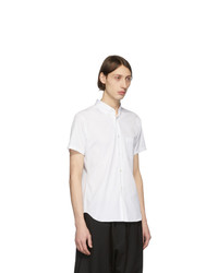 Comme Des Garcons SHIRT White Cotton Poplin Short Sleeve Shirt