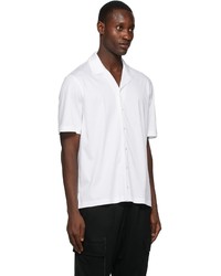 Z Zegna White Cotton Short Sleeve Shirt
