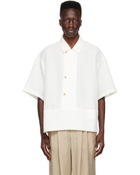 King & Tuckfield White Cotton Short Sleeve Shirt