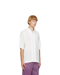 Homme Plissé Issey Miyake White Edge Short Sleeve Shirt