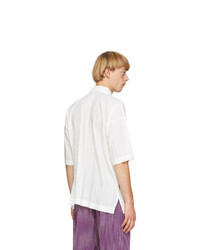 Homme Plissé Issey Miyake White Edge Short Sleeve Shirt