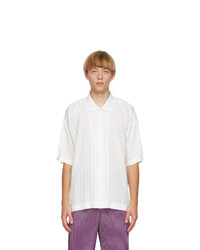 Homme Plissé Issey Miyake White Edge Short Sleeve Shirt