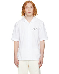 Sunspel White Embroidered Shirt