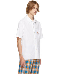 Gucci White Freya Hartas Edition Embroidered Short Sleeve Shirt