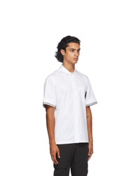Neil Barrett White Front Pocket Stripe Shirt