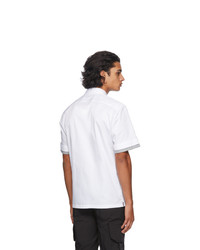 Neil Barrett White Front Pocket Stripe Shirt