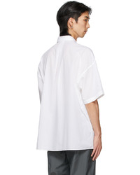 N. Hoolywood White Half Short Sleeve Shirt