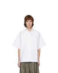 Maison Margiela White Heavy Poplin Short Sleeve Shirt