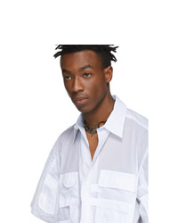 Xander Zhou White Nylon Shirt