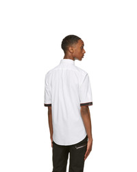 Alexander McQueen White Poplin Logo Shirt