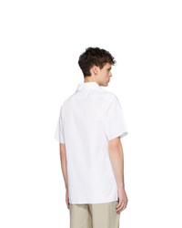 Maison Margiela White Poplin Open Collar Shirt