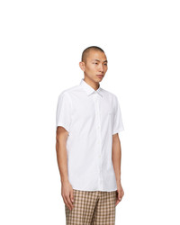 Burberry White Sherwood Short Sleeve Shirt