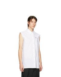 Raf Simons White Sleeveless Regular Fit Shirt