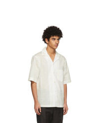 Acne Studios White Striped Short Sleeve Shirt