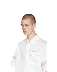 C2h4 White Time Secret Service Short Sleeve Shirt