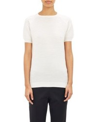 Co Ribbed Short Sleeve Sweater