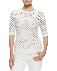 Michael Kors Michl Kors Knit Sweater With Rings White