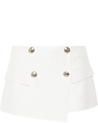 PIERRE BALMAIN Asymmetric Cotton Blend Piqu Shorts