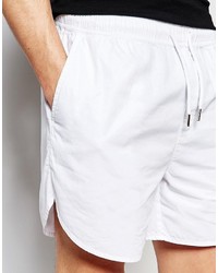 Asos Brand Chino Shorts With Elasticated Waist In Navy White 2 Pack Save 17%
