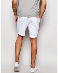 Asos Brand Jersey Shorts In White