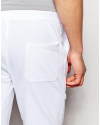 Asos Brand Jersey Shorts In White