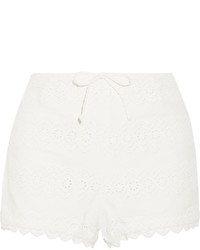 The Great Broderie Anglaise Cotton Shorts Off White