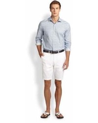 Saks Fifth Avenue Collection Cotton Oxford Shorts