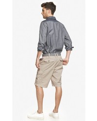 Express 10 Inch Belted Cargo Shorts