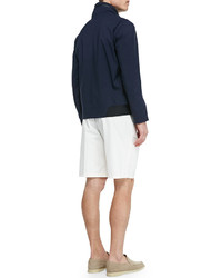 Loro Piana Flat Front Bermuda Shorts White