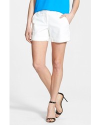 Vince Camuto Flat Front Cuff Stretch Cotton Shorts