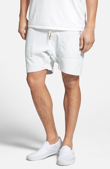 white jogger shorts